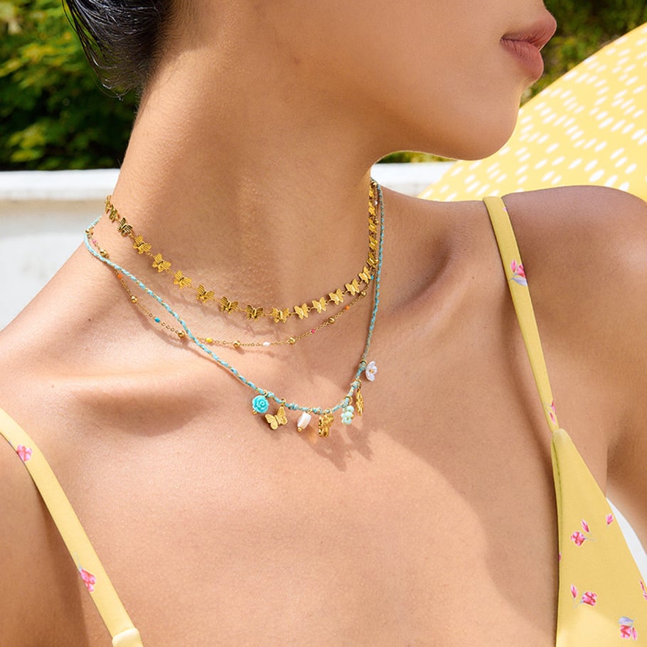 1 Piece Vacation Flower String Pendant Necklaces Picture5