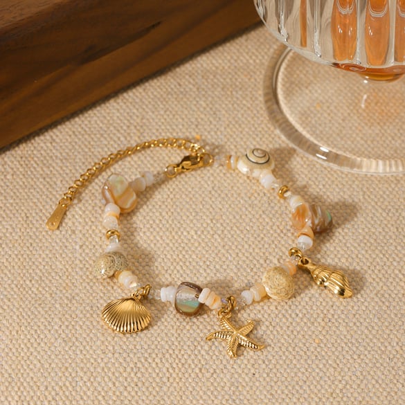 Simple Vacation Turtle Stainless Steel Gold Color Shell Women's Pendant Necklaces