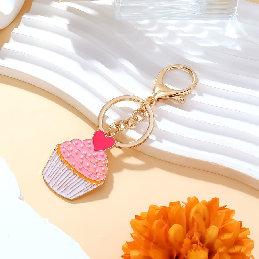 1 Piece Sweet Cake Alloy Keychain Picture3
