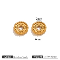 Gouden stippelkralen - 6 mm Afbeelding7