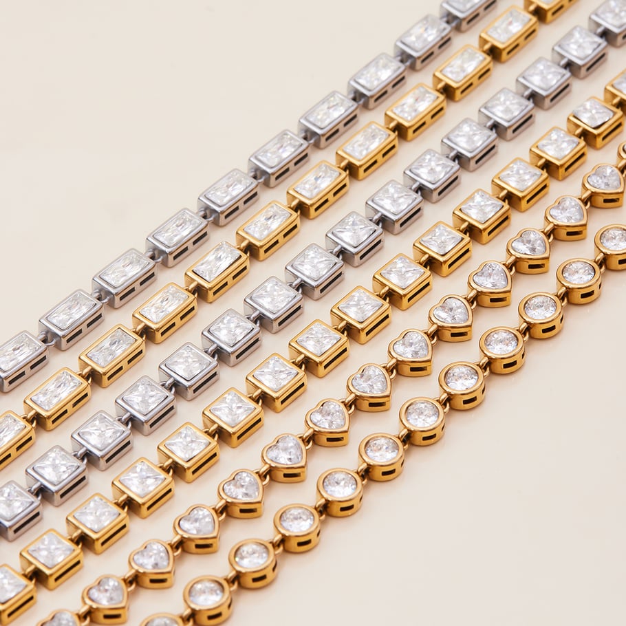 1 Piece Luxurious Series Sexy Geometric Stainless Steel Gold Color Women's Chain Bracelets Picture6