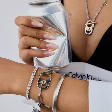 1 Stück moderne ovale Damen-Kettenarmbänder aus Edelstahl in Goldfarbe h5 Bild4