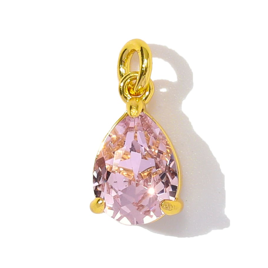 1 Stück Luxuriöse Serie DIY Droplet Edelstahl Gold Farbe Damen Anhänger 
