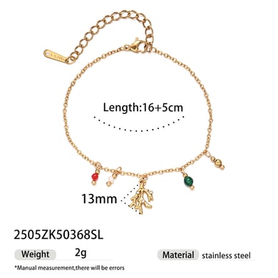 Braccialetti con ciondoli color oro in acciaio inossidabile oceanico da 1 pezzo h5 