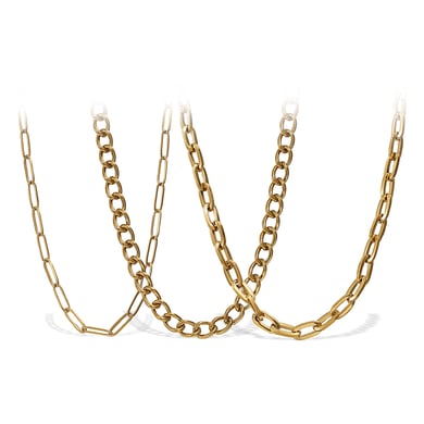 1 Piece Stainless Steel Gold Color Chain Necklace h5 Picture5