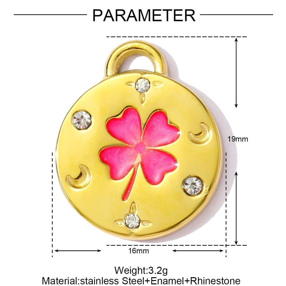 1 Piece Luxurious Series DIY Flower Stainless Steel Gold Color Women's Pendants Picture2