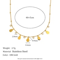 Chain Collection Water Drop Zircon Necklace-Gold Picture3