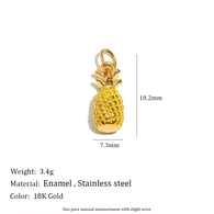 Pendentif ananas dégoulinant d&#39;huile - or Image3