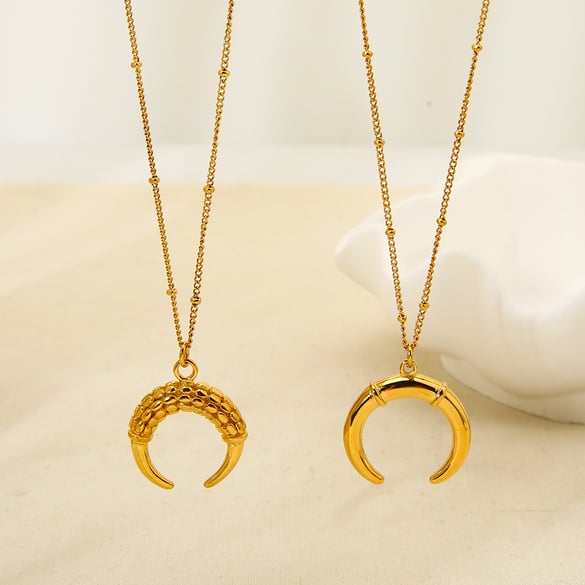 Retro Sun/Moon Stainless Steel  Pendant Necklaces 2