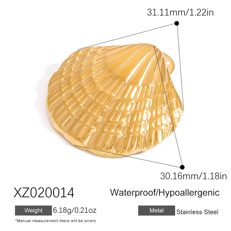 1 Piece Stainless Steel Gold Color Brooch Picture2