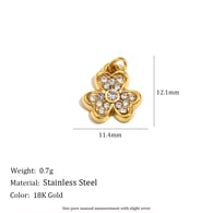 Pendentif Fleur Zircon - Or Image11
