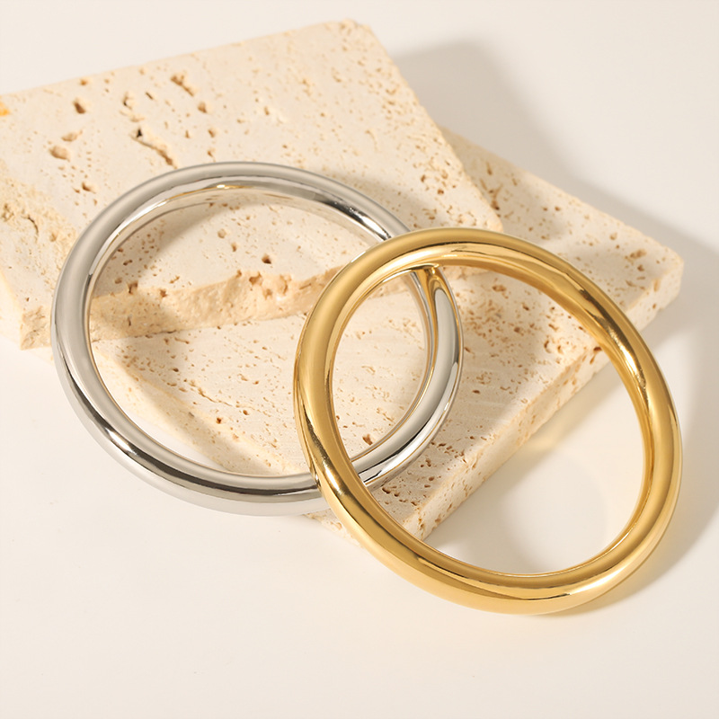 1 Piece Stainless Steel Gold Color Bangle Picture2