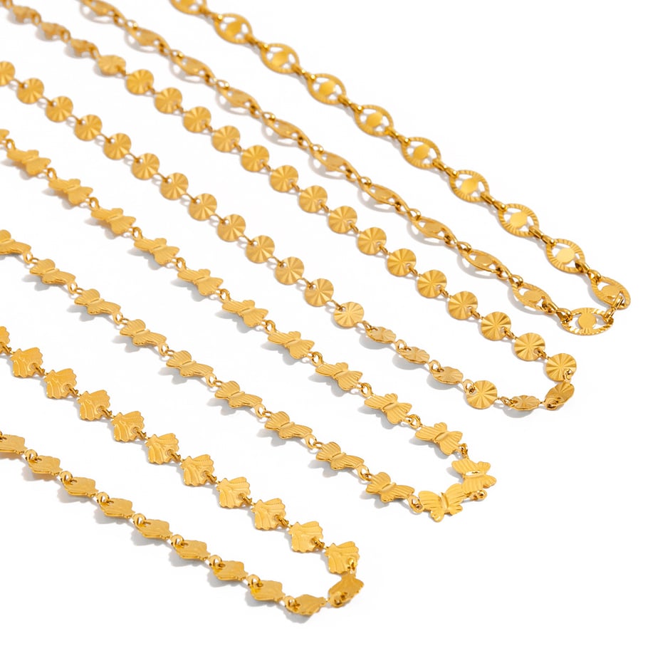 1 Piece Classic Shell Stainless Steel Gold Color Women's Chain Necklaces Picture6