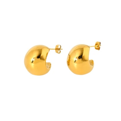 1 paar Simple Series Daily geometrische oorbellen van roestvrij staal voor dames h5 Afbeelding5