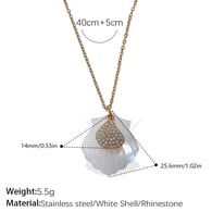XL535-PJ570WES White Shell Necklace Picture14