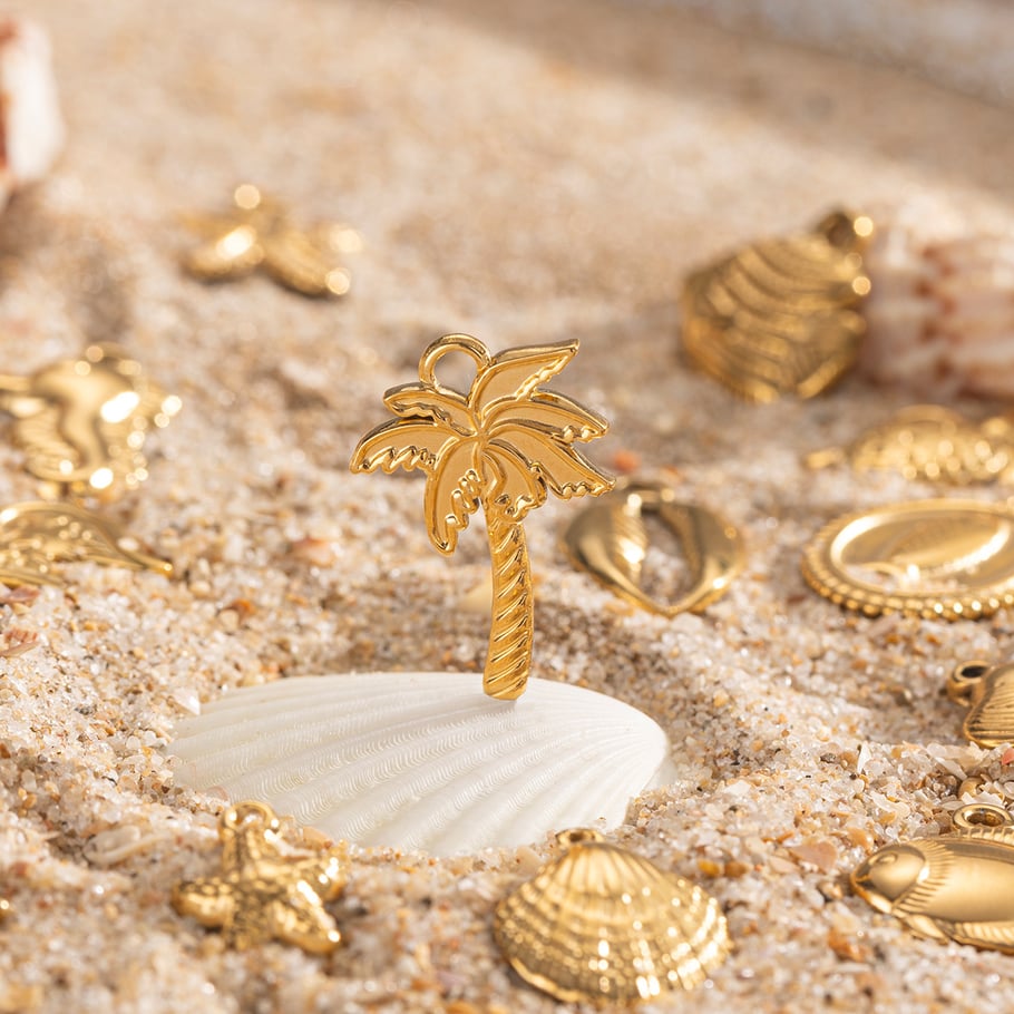 1 Piece Oceanic Stainless Steel Gold Color Pendant Picture5