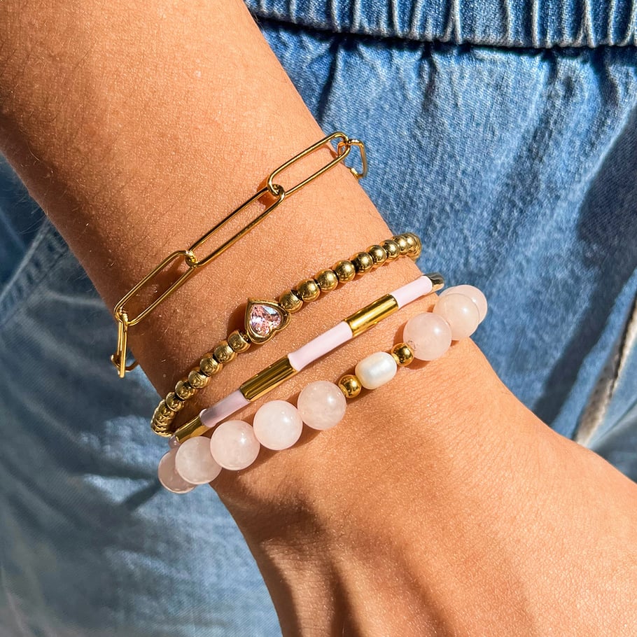 1 bracelet de perles colorées en pierres naturelles pour femme Image5