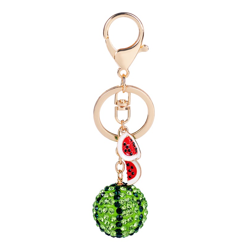 1 Piece Watermelon Alloy Keychain 