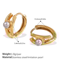 EH1094GYG Orecchini in oro con perle grigie Immagine9
