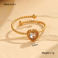 NMSR-G359-1 Beyaz Aşk Yüzüğü/One size Resim4