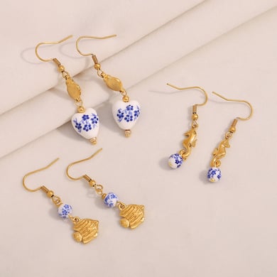 1 paire de boucles d&#39;oreilles simples en acier inoxydable pour femme, motif animal quotidien h5 Image2