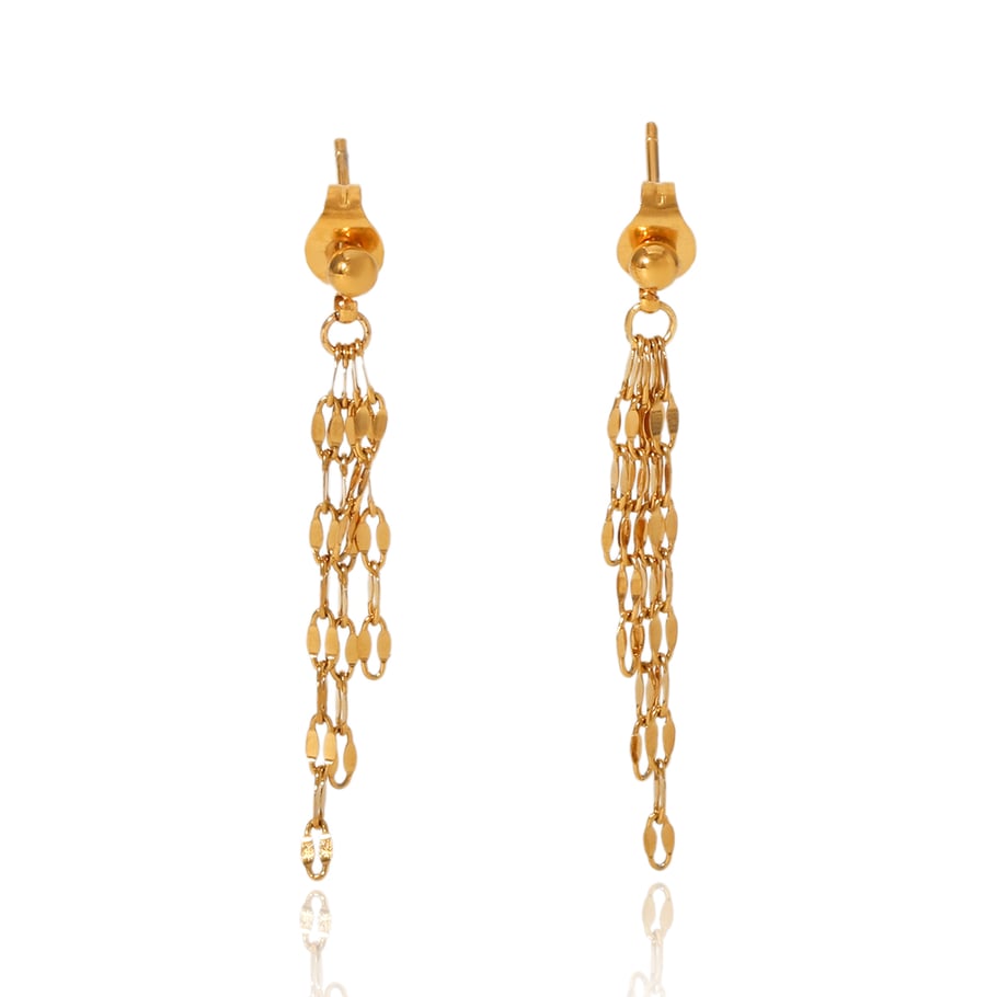 Simple Tassel Stainless Steel   Gold Color  Women's Dangle Earrings 