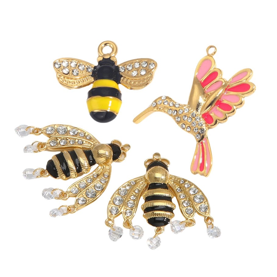 1 Stück DIY DelicateBee Edelstahl Damen Anhänger Bild4