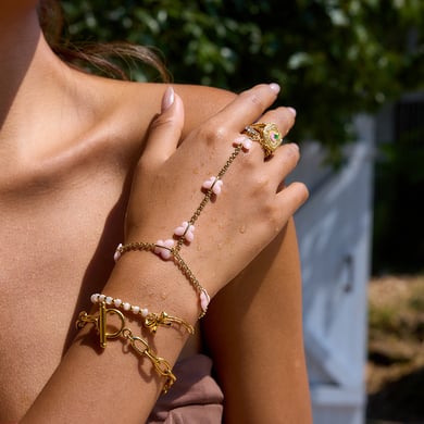 1 Piece Romantic Series Cute Butterfly Stainless Steel Gold Color Women's Chain Bracelets h5 Picture3