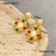 NMSE-H543-1 Pendientes de oro 