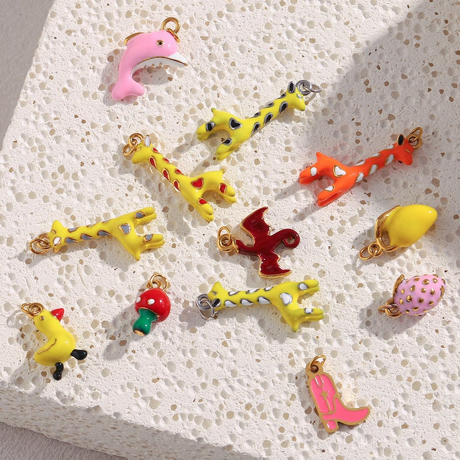 Pendentif mignon en acier inoxydable à faire soi-même, mini animal Image3