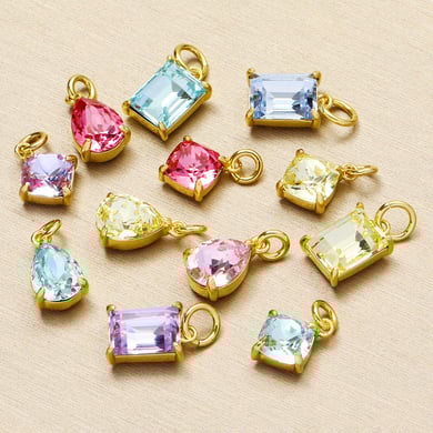 1 Stück Luxuriöse Serie DIY Droplet Edelstahl Gold Farbe Damen Anhänger h5 Bild5