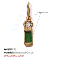 PJ282GNG Colgante de oro con piedra verde Imagen8