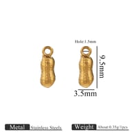 Gold Kleiner Anhänger - Erdnuss Bild7