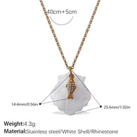 XL535-PJ574WES White Shell Necklace Picture10