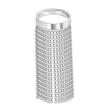 Bague de déclaration en acier inoxydable à pompon 1 pièce h5 Image5
