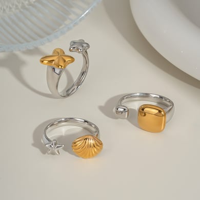 1 anello con dichiarazione in acciaio inossidabile color oceano h5 Immagine2