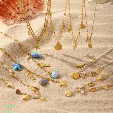 Series Vacation Turtle Stainless Steel  Gold Color  Women's Pendant Necklaces h5 Picture3