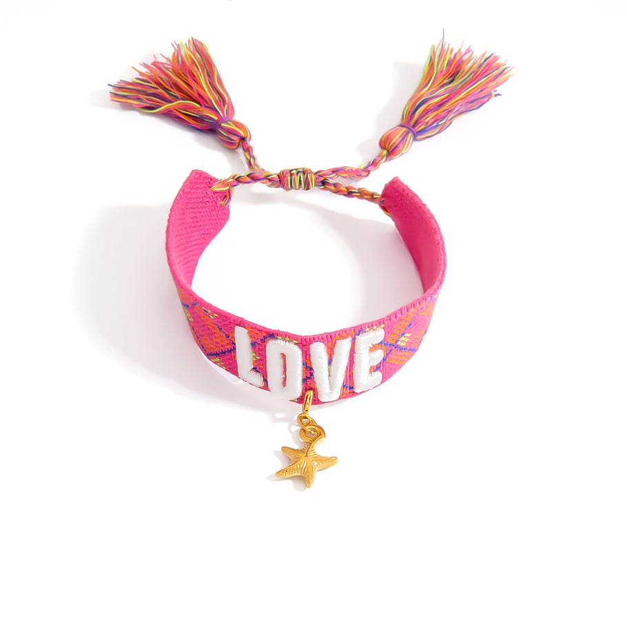 1 Piece Fabric Charm Bracelet 