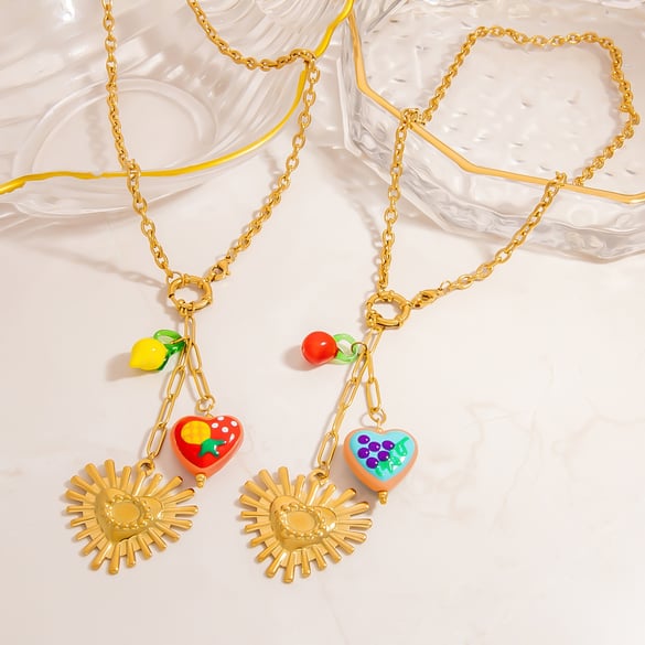 Luxurious Series Daily Plant Stainless Steel  Women's Pendant Necklaces