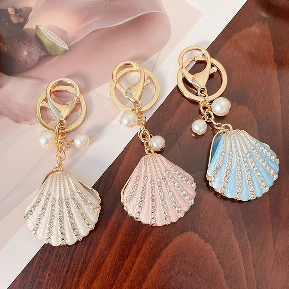 1 Piece Shell Alloy Keychain