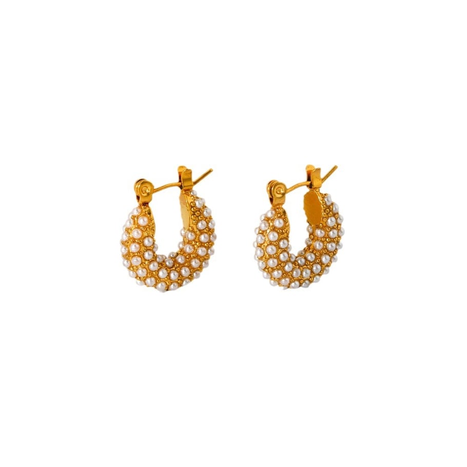 Pendientes elegantes de acero inoxidable para mujer de la serie Luxury Imagen5