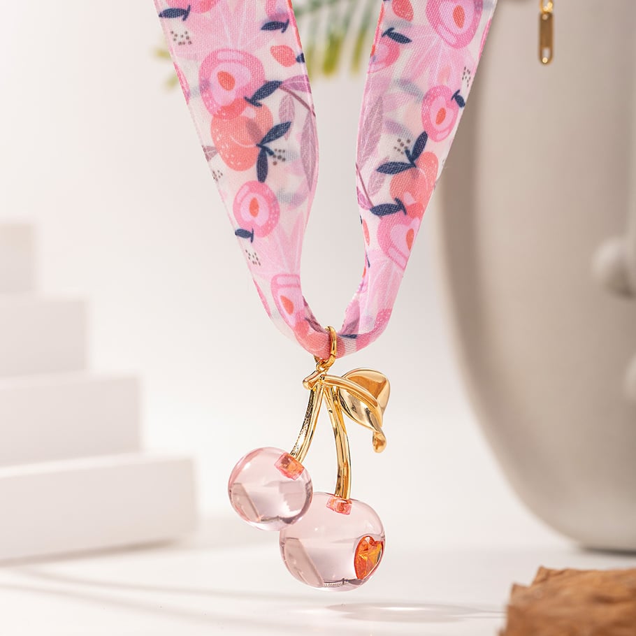 Collier avec pendentif cerise douce, 1 pièce Image2