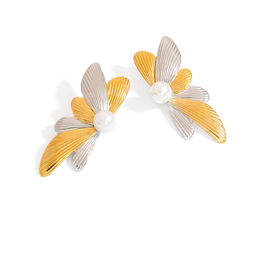 1 Pair Stainless Steel Mixed Color Stud Earrings
