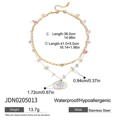1 Piece Tropical Fish Stainless Steel Gold Color Women's Pendant Necklaces h5 Picture2