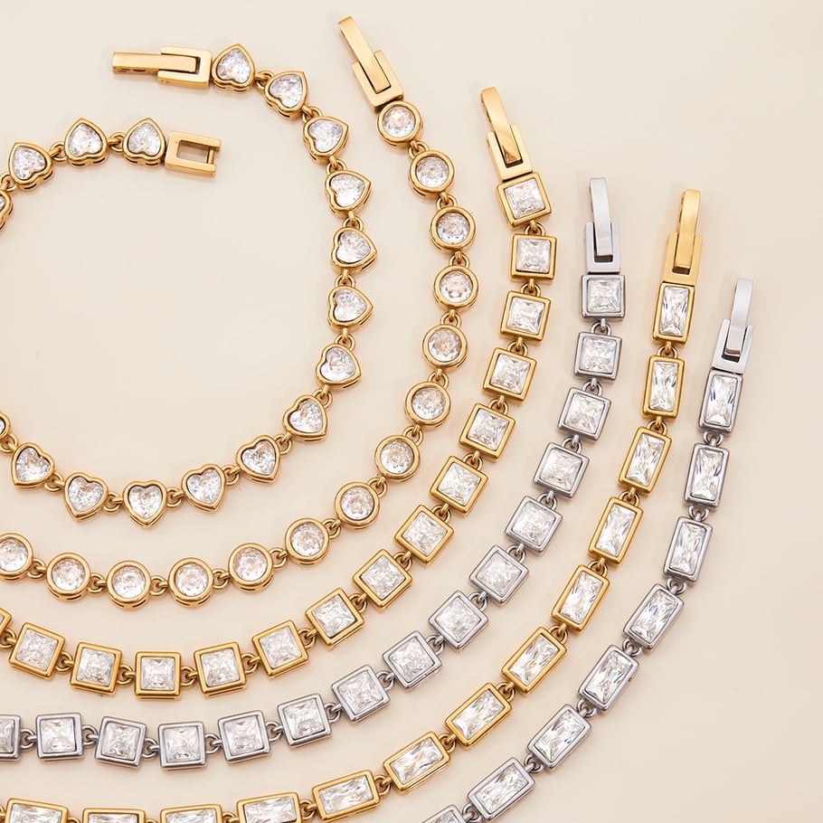 1 Piece Luxurious Series Sexy Geometric Stainless Steel Gold Color Women's Chain Bracelets Picture8