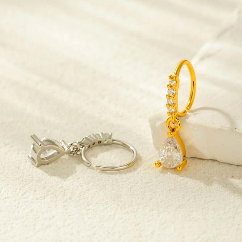 1 Piece Copper Gold Color Zircon  Nose Stud Picture3
