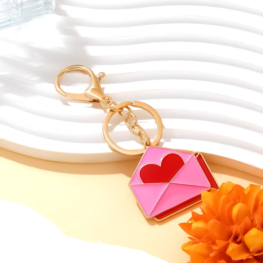 1 Piece Sweet Envelope Alloy Keychain Picture4