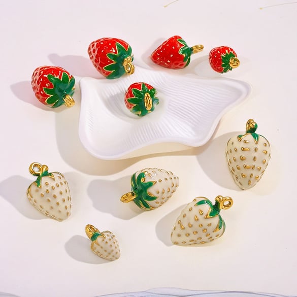 1 Piece DIY Strawberry Stainless Steel Women's Pendants 2