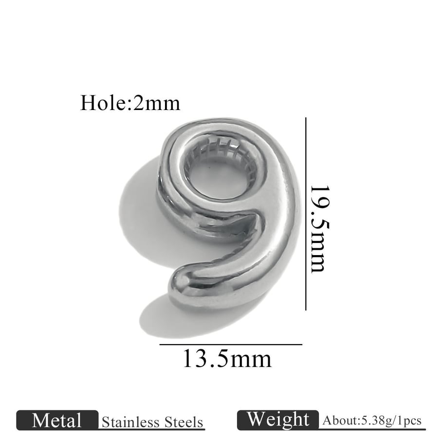 1 Piece Classic Letter Stainless Steel Women's Pendants 