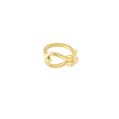 Bague minimaliste en acier inoxydable couleur or, série Simple, style décontracté et torsadé, 1 pièce h5 